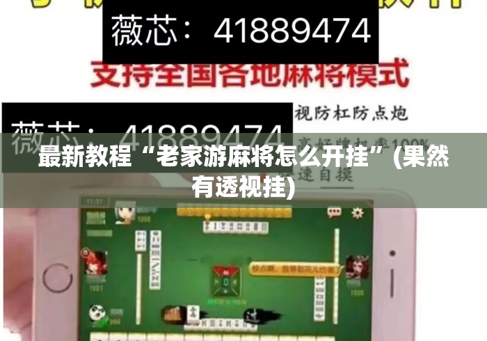 最新教程“老家游麻将怎么开挂”(果然有透视挂)
