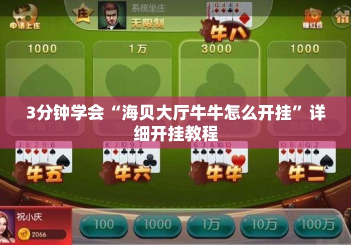 3分钟学会“海贝大厅牛牛怎么开挂”详细开挂教程