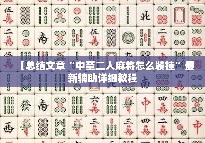 【总结文章“中至二人麻将怎么装挂”最新辅助详细教程