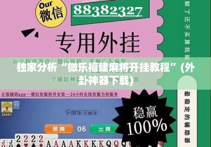 独家分析“微乐福建麻将开挂教程”(外卦神器下载)
