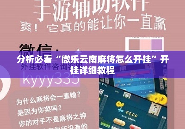 分析必看“微乐云南麻将怎么开挂”开挂详细教程