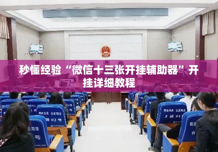 秒懂经验“微信十三张开挂辅助器”开挂详细教程