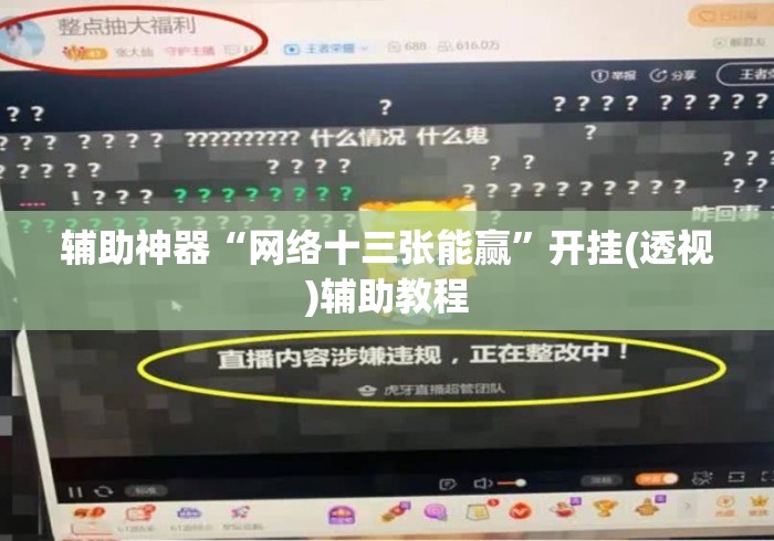辅助神器“网络十三张能赢”开挂(透视)辅助教程