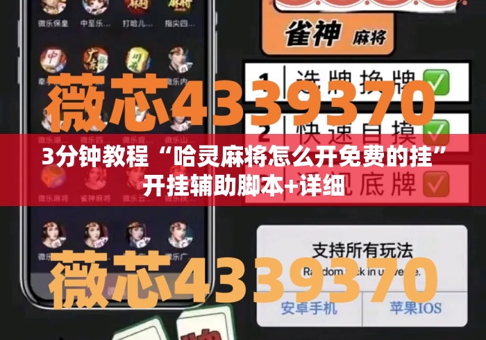 3分钟教程“哈灵麻将怎么开免费的挂”开挂辅助脚本+详细