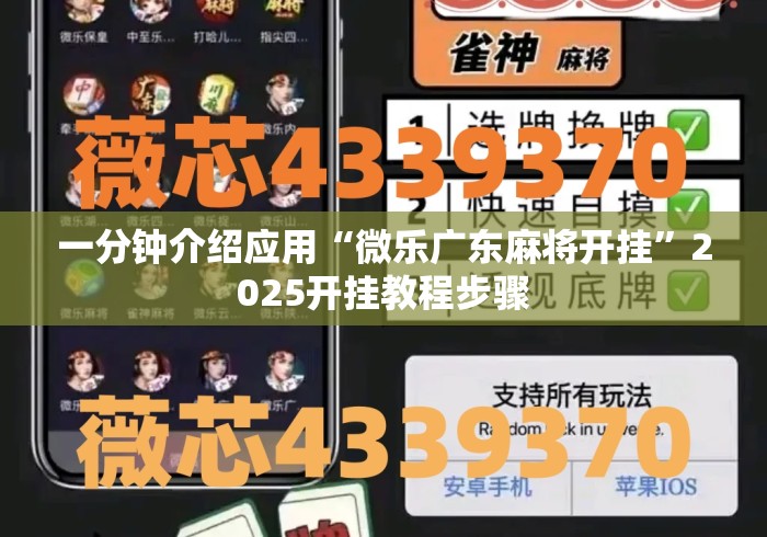 一分钟介绍应用“微乐广东麻将开挂”2025开挂教程步骤