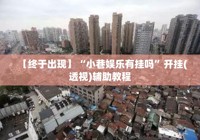 【终于出现】“小巷娱乐有挂吗	”开挂(透视)辅助教程