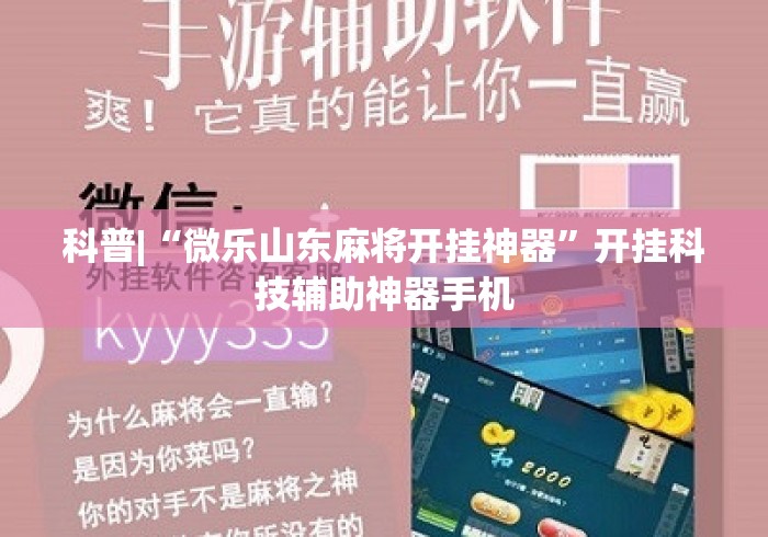 科普|“微乐山东麻将开挂神器”开挂科技辅助神器手机