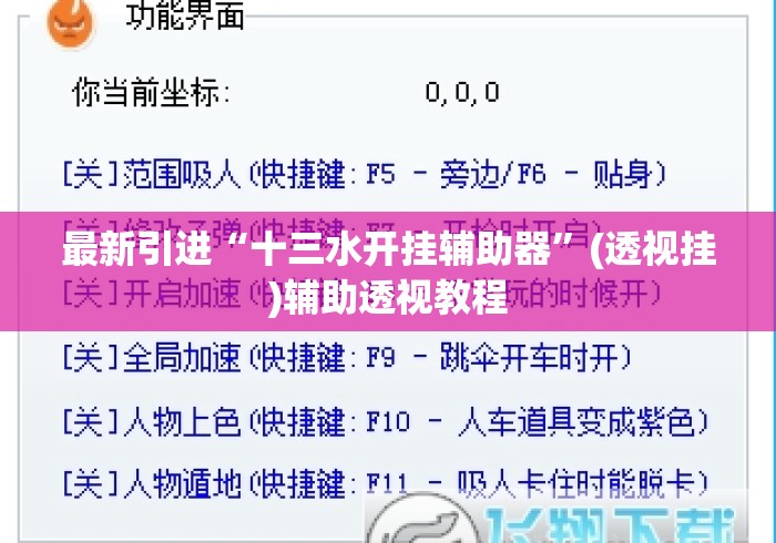 最新引进“十三水开挂辅助器”(透视挂)辅助透视教程