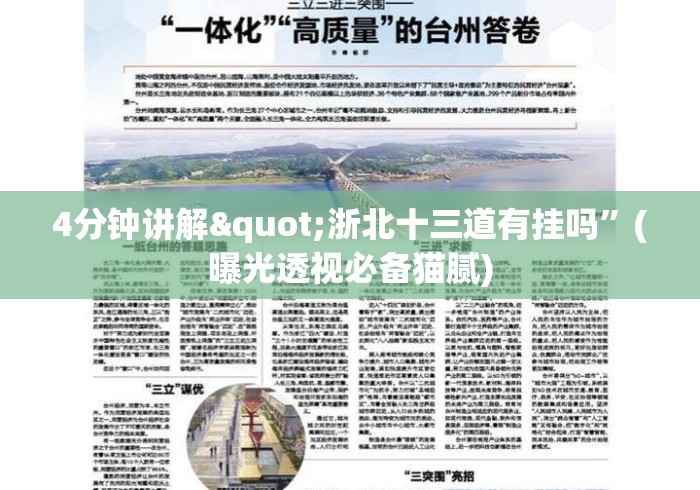 4分钟讲解"浙北十三道有挂吗”(曝光透视必备猫腻)