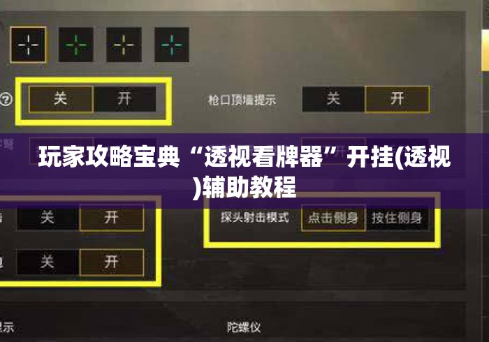 玩家攻略宝典“透视看牌器”开挂(透视)辅助教程