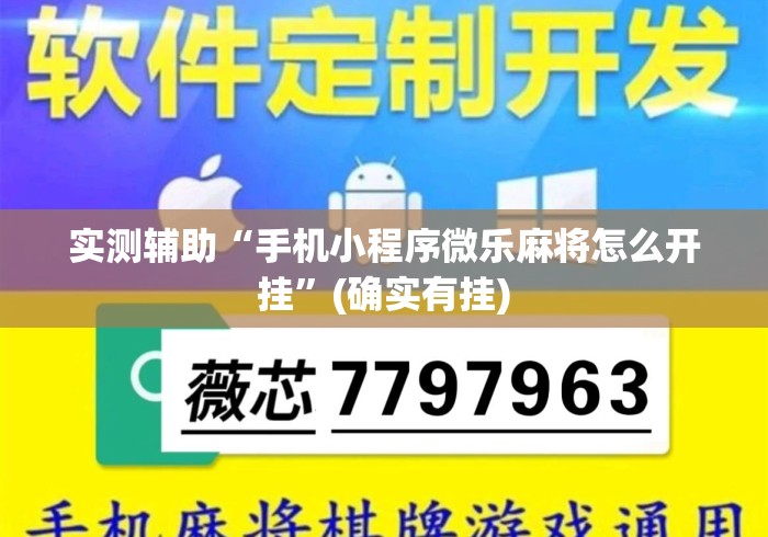 实测辅助“手机小程序微乐麻将怎么开挂	”(确实有挂)