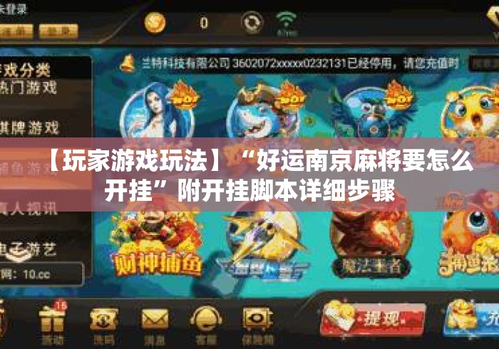 【玩家游戏玩法】“好运南京麻将要怎么开挂”附开挂脚本详细步骤