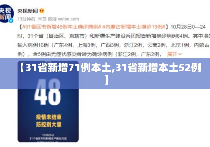 【31省新增71例本土,31省新增本土52例】 【31省新增71例本土,31省新增本土52例】