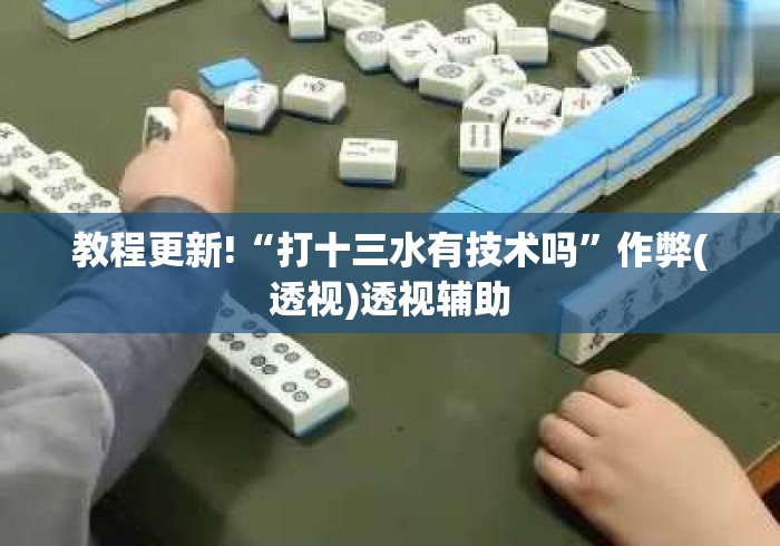 教程更新!“打十三水有技术吗	”作弊(透视)透视辅助