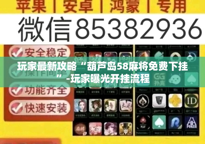 玩家最新攻略“葫芦岛58麻将免费下挂”-玩家曝光开挂流程
