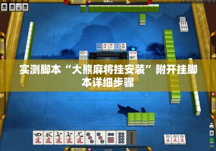 实测脚本“大熊麻将挂安装	”附开挂脚本详细步骤
