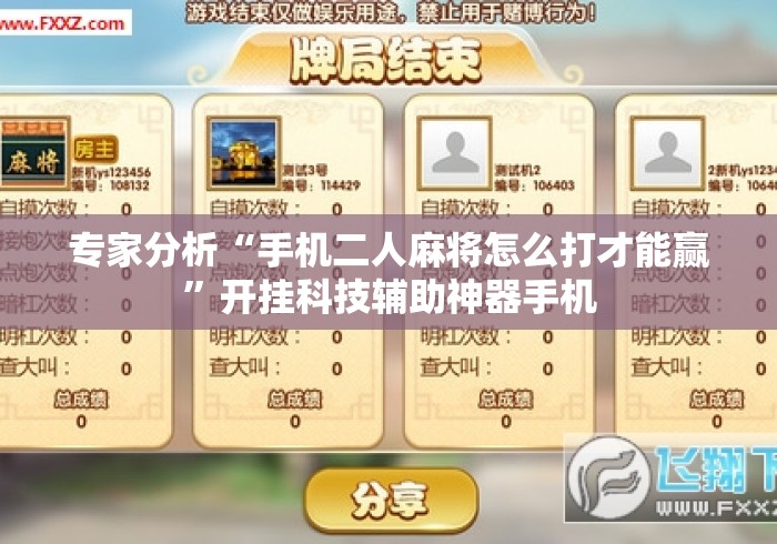 专家分析“手机二人麻将怎么打才能赢”开挂科技辅助神器手机
