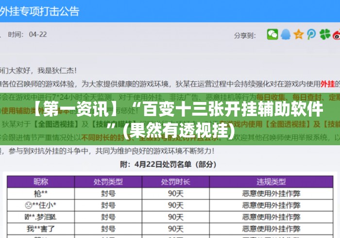 【第一资讯】“百变十三张开挂辅助软件	”(果然有透视挂)