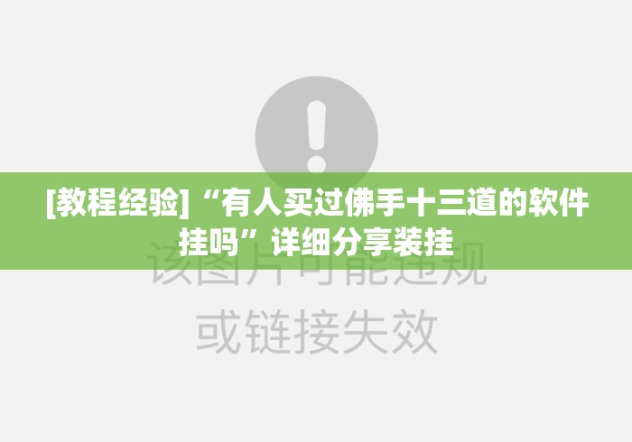 [教程经验]“有人买过佛手十三道的软件挂吗”详细分享装挂