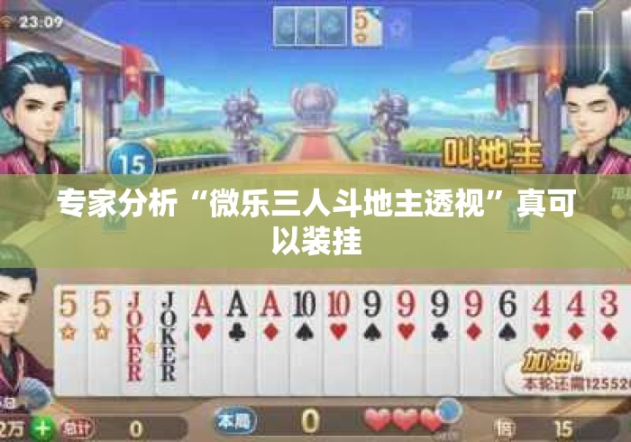 专家分析“微乐三人斗地主透视”真可以装挂