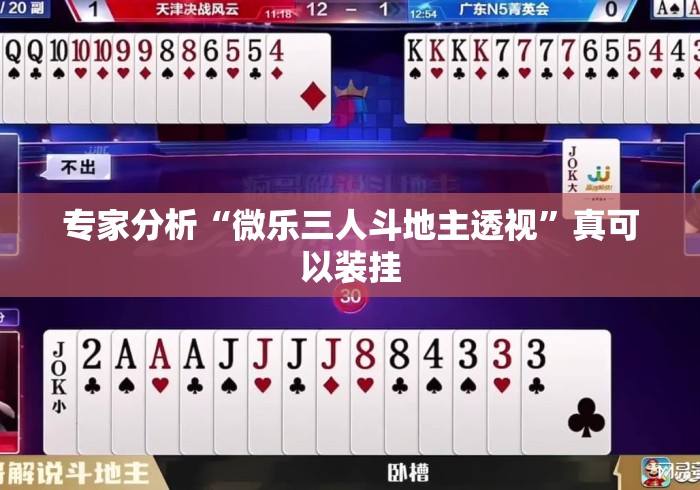 专家分析“微乐三人斗地主透视”真可以装挂