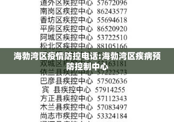 海勃湾区疫情防控电话:海勃湾区疾病预防控制中心 海勃湾区疫情防控电话:海勃湾区疾病预防控制中心