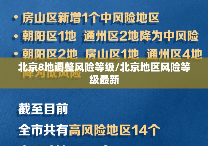 北京8地调整风险等级/北京地区风险等级最新