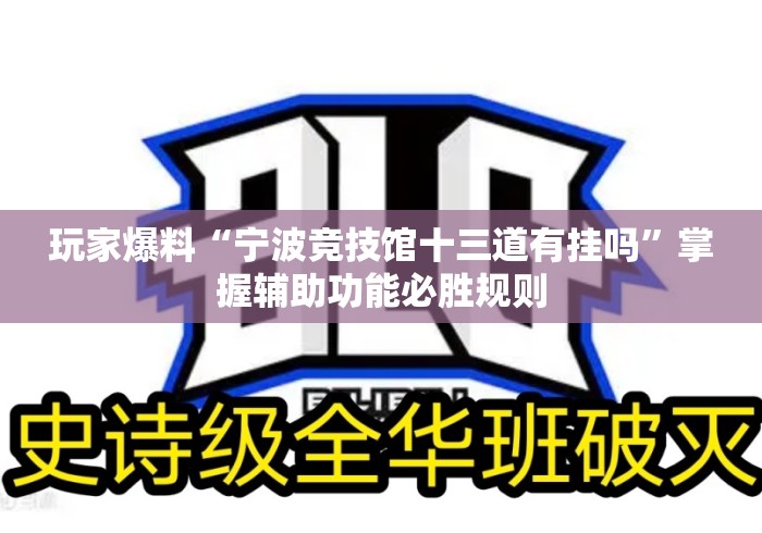 玩家爆料“宁波竞技馆十三道有挂吗”掌握辅助功能必胜规则