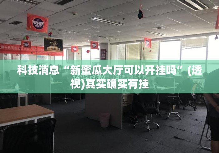 科技消息“新蜜瓜大厅可以开挂吗	”(透视)其实确实有挂
