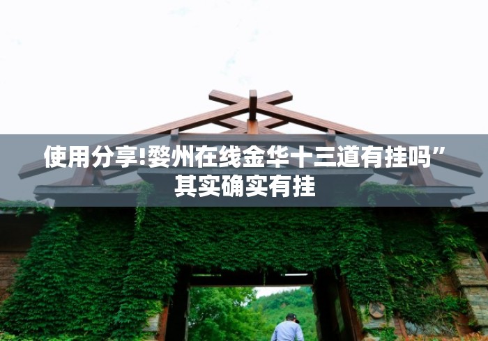 使用分享!婺州在线金华十三道有挂吗	”其实确实有挂