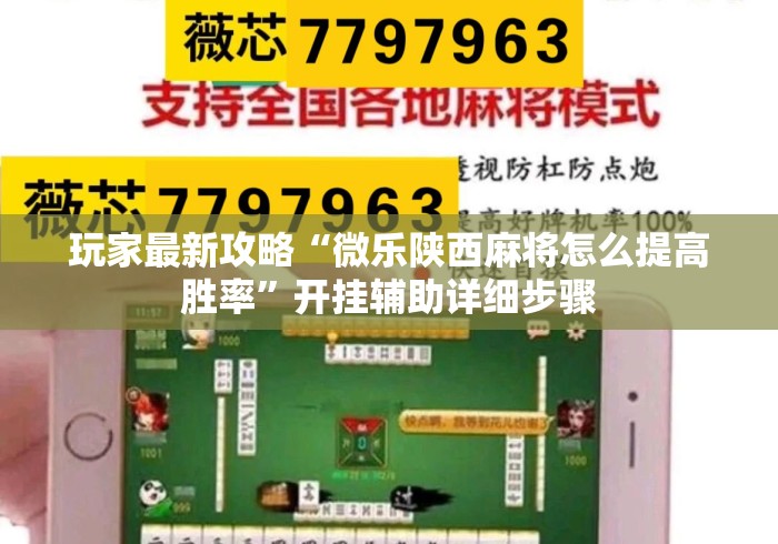 玩家最新攻略“微乐陕西麻将怎么提高胜率”开挂辅助详细步骤