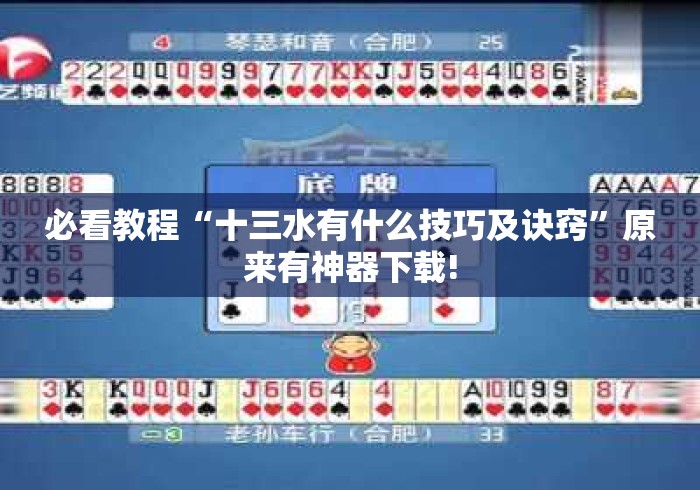 必看教程“十三水有什么技巧及诀窍”原来有神器下载!