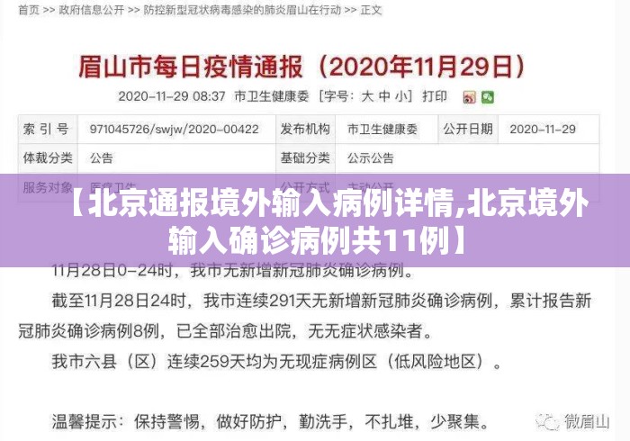 【北京通报境外输入病例详情,北京境外输入确诊病例共11例】
