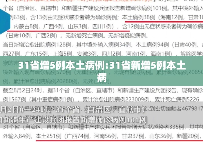 31省增5例本土病例:31省新增5例本土病