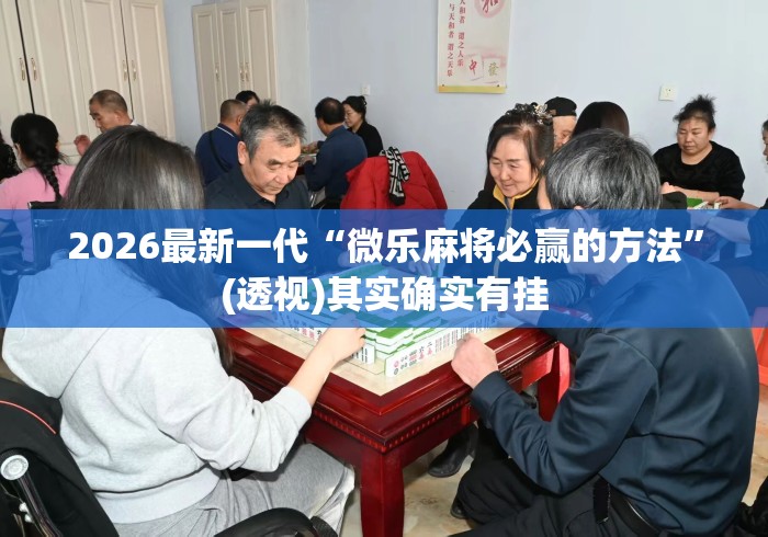 2026最新一代“微乐麻将必赢的方法”(透视)其实确实有挂
