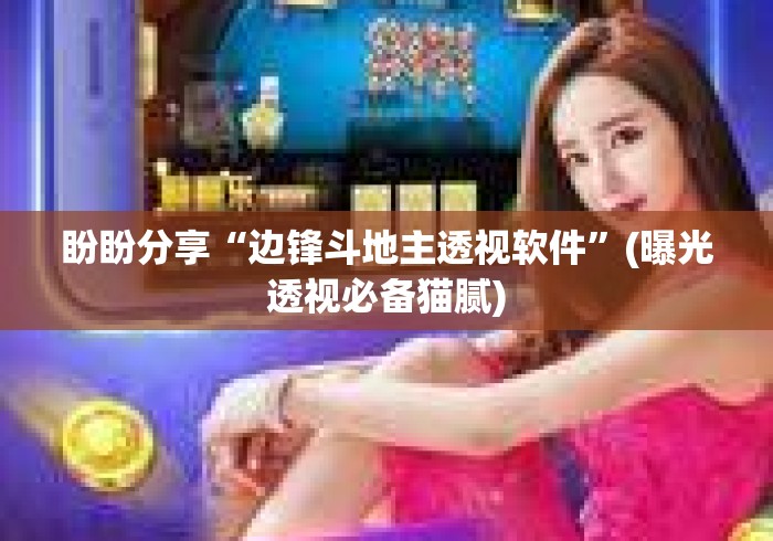 盼盼分享“边锋斗地主透视软件”(曝光透视必备猫腻)
