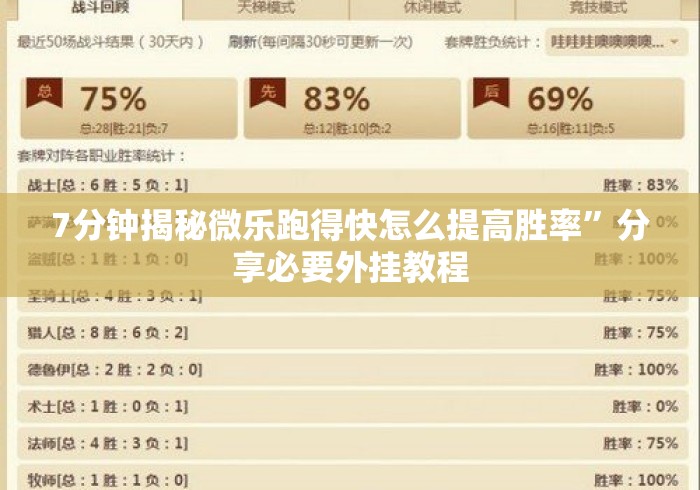 7分钟揭秘微乐跑得快怎么提高胜率	”分享必要外挂教程
