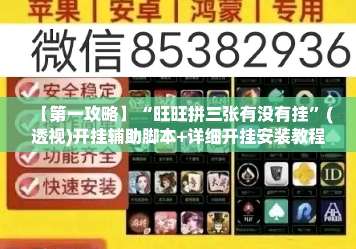 【第一攻略】“旺旺拼三张有没有挂”(透视)开挂辅助脚本+详细开挂安装教程