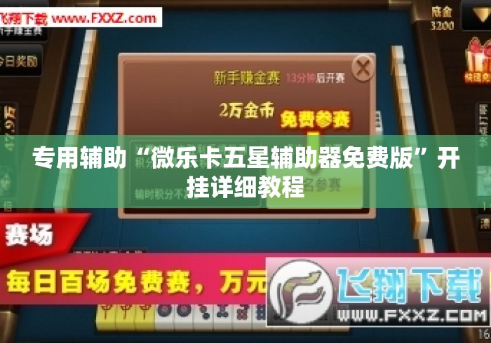 专用辅助“微乐卡五星辅助器免费版”开挂详细教程