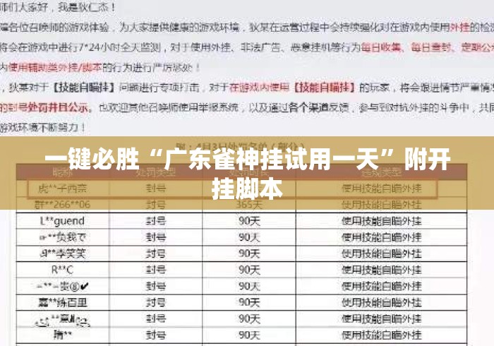 一键必胜“广东雀神挂试用一天”附开挂脚本