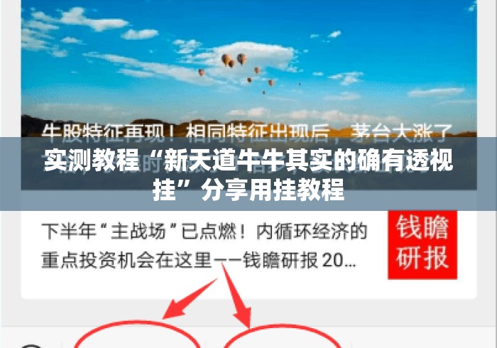 实测教程“新天道牛牛其实的确有透视挂”分享用挂教程