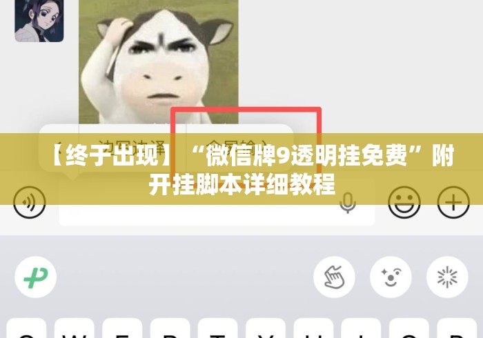 【终于出现】“微信牌9透明挂免费”附开挂脚本详细教程