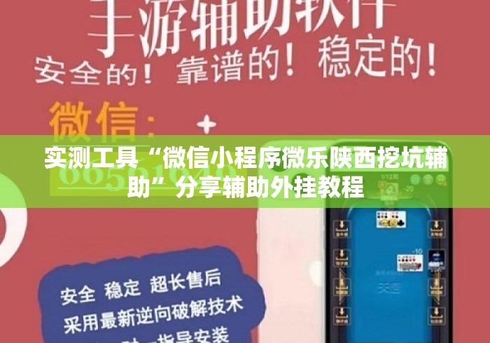 实测工具“微信小程序微乐陕西挖坑辅助”分享辅助外挂教程