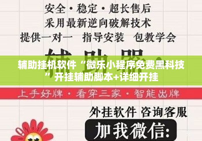 辅助挂机软件“微乐小程序免费黑科技	”开挂辅助脚本+详细开挂