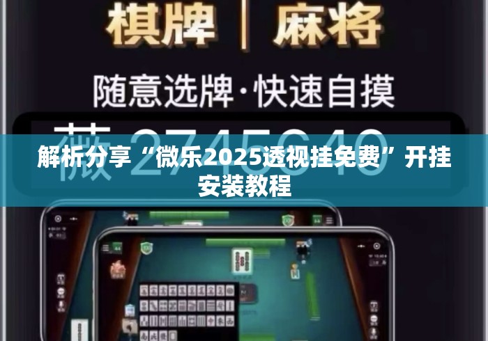 解析分享“微乐2025透视挂免费”开挂安装教程
