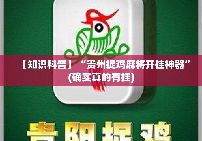 【知识科普】“贵州捉鸡麻将开挂神器”(确实真的有挂)