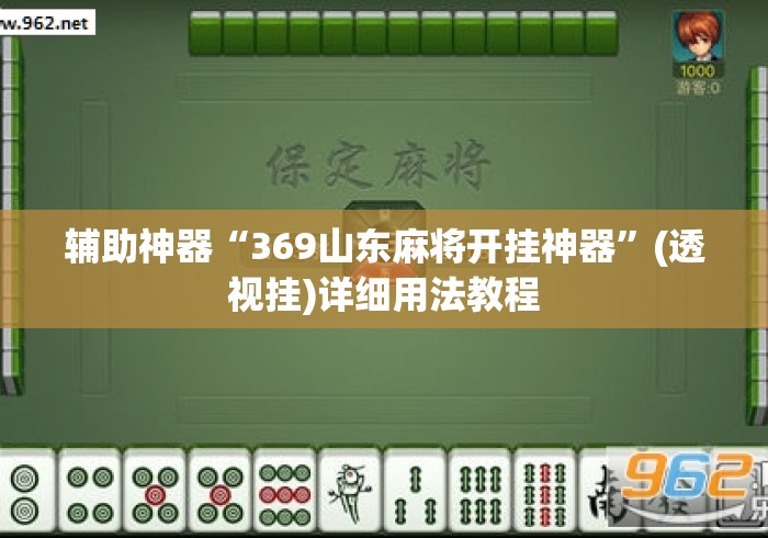 辅助神器“369山东麻将开挂神器”(透视挂)详细用法教程