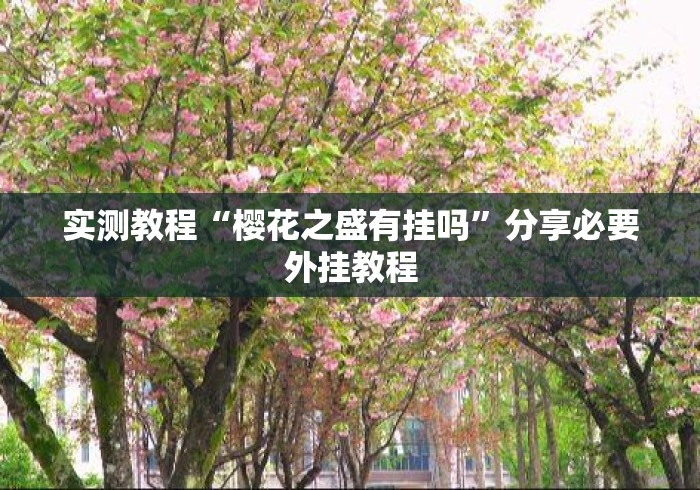 实测教程“樱花之盛有挂吗”分享必要外挂教程