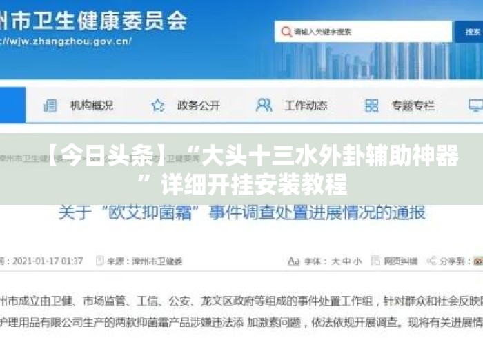 【今日头条】“大头十三水外卦辅助神器	”详细开挂安装教程