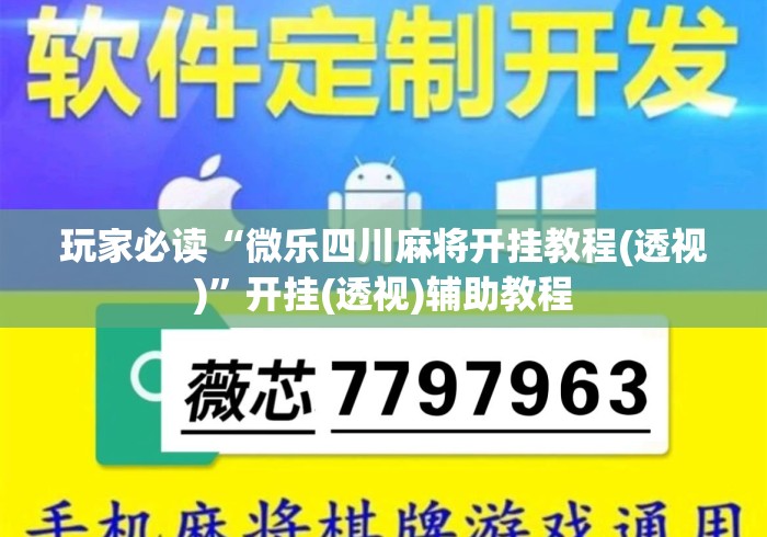 玩家必读“微乐四川麻将开挂教程(透视)	”开挂(透视)辅助教程